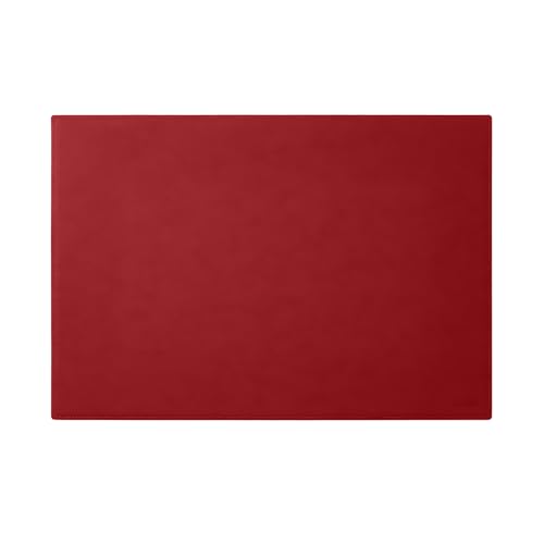 Eglooh - Mercurio - Schreibtischunterlage aus Leder Hellrot cm 90x60 - Handwerkliche Nähte und rutschfester Boden - Made in Italy von Eglooh