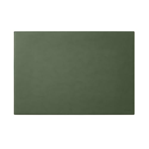 Eglooh - Mercurio - Schreibtischunterlage aus Leder Grün cm 80x50 - Handwerkliche Nähte und rutschfester Boden - Made in Italy von Eglooh