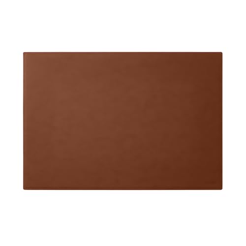 Eglooh - Mercurio - Schreibtischunterlage aus Leder Orange Braun cm 50x35 - Handwerkliche Nähte und rutschfester Boden - Made in Italy von eglooh
