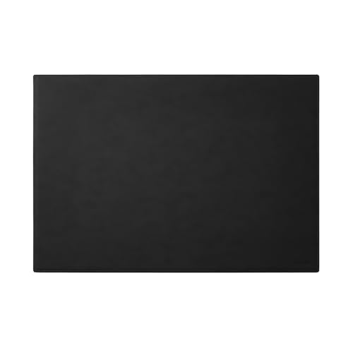 Eglooh - Mercurio - Schreibtischunterlage aus Leder Schwarz cm 50x35 - Handwerkliche Nähte und rutschfester Boden - Made in Italy von Eglooh