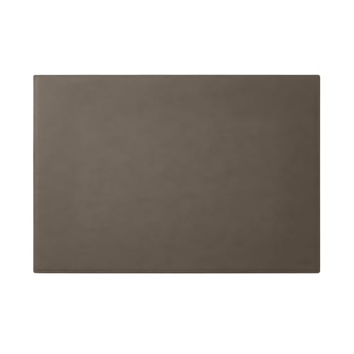 Eglooh - Mercurio - Schreibtischunterlage aus Leder Taupe Grau cm 65x45 - Handwerkliche Nähte und rutschfester Boden - Made in Italy von eglooh