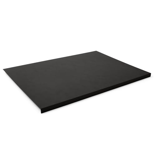 Eglooh - Talia - Gewinkelte Schreibtischunterlage Leder Anthrazit Grau cm 50x35 - Modernes Design, Innenseele aus Stahl mit L-geformtem Vorderprofil und rutschfester Boden - Made in Italy von Eglooh
