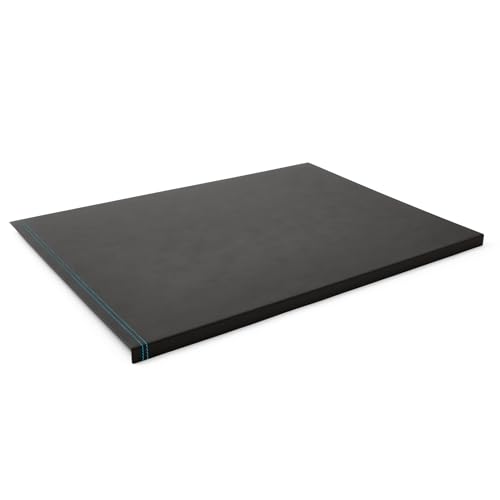 Eglooh - Urania Deluxe - Gewinkelte Schreibtischunterlage Leder Anthrazit Grau cm 70x50 - Innenseele aus Stahl mit L-geformtem Vorderprofil, blaue Nähten und rutschfester Boden - Made in Italy Eglooh - Urania Deluxe - Gewinkelte Schreibtischunterlage Leder Anthrazit Grau cm 70x50 - Innenseele aus Stahl mit L-geformtem Vorderprofil, blaue Nähten und rutschfester Boden - Made in Italy von Eglooh