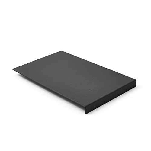eglooh - Adamantis - Mauspad Echtes Leder Anthrazit Grau - cm 20 x 32 - Mousepad für Schreibtisch und Büro - Struktur aus Stahl mit Kantenschutz - rutschfeste Böden - In Italien hergestellt von eglooh