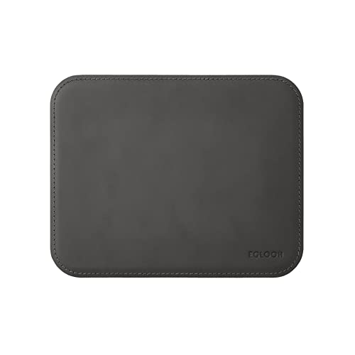 eglooh - Herms - Mauspad aus Leder Anthrazit Grau cm 25x20 - Mousepad für Schreibtisch und Büro, handwerkliche Nähte und abgerundeten Kanten - Made in Italy von eglooh