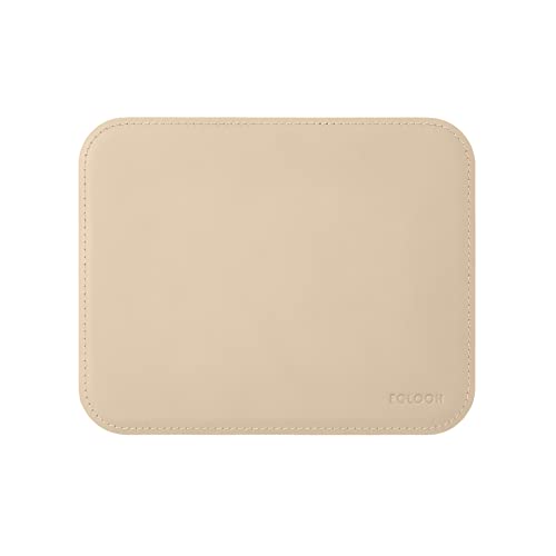 eglooh - Herms - Mauspad aus Leder Beige cm 25x20 - Mousepad für Schreibtisch und Büro, handwerkliche Nähte und abgerundeten Kanten - Made in Italy von eglooh