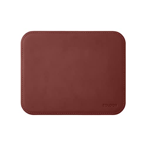 eglooh - Herms - Mauspad aus Leder Bordeaux Rot cm 25x20 - Mousepad für Schreibtisch und Büro, handwerkliche Nähte und abgerundeten Kanten - Made in Italy von eglooh
