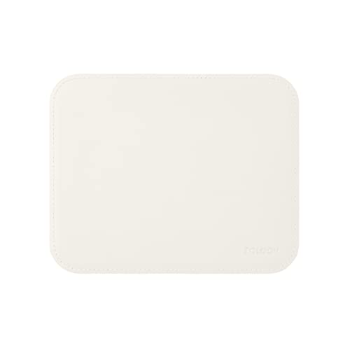 eglooh - Herms - Mauspad aus Leder Weiß cm 25x20 - Mousepad für Schreibtisch und Büro, handwerkliche Nähte und abgerundeten Kanten - Made in Italy von eglooh