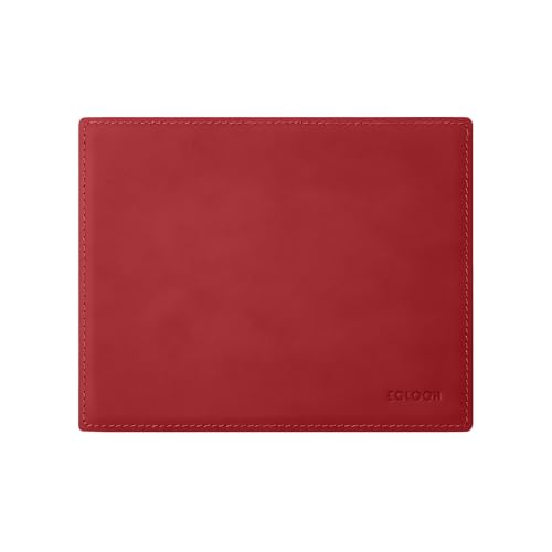 eglooh - Mercurio - Mauspad aus Leder Ferrari Rot cm 25x20 - Mousepad für Schreibtisch und Büro, handwerkliche Nähte und Rutschfester Boden - Made in Italy von eglooh