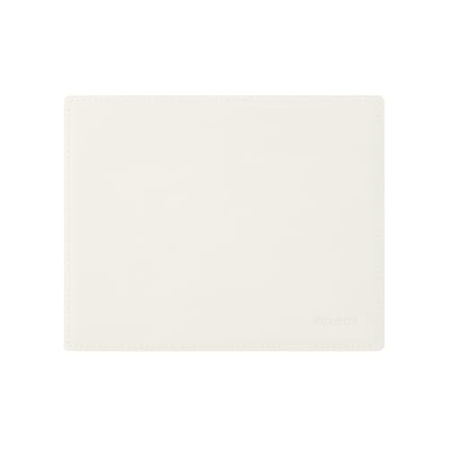 eglooh - Mercurio - Mauspad aus Leder Weiß cm 25x20 - Mousepad für Schreibtisch und Büro, handwerkliche Nähte und Rutschfester Boden - Made in Italy von eglooh