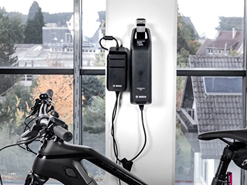 E-Bike Wandhalterung Set für Bosch Akku und Ladegerät schwarz kompatibel mit PowerPack 300 400 500 Ladegerät 2A, 4A, 6A von egmatec