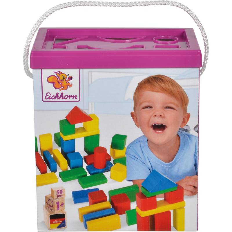 Bunte Holzbausteine 50, Konstruktionsspielzeug von eichhorn