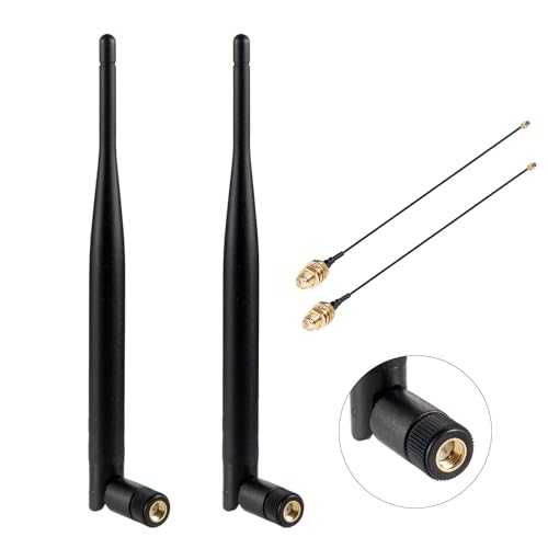 eifagur 915 MHz LoRa-Antenne mit SMA-Stecker für Meshtastic LORA32 915 MHz ESP32 LoRa OLED-Platine + 15 cm IPEX-Verlängerungskabel (2 Sets) von eifagur
