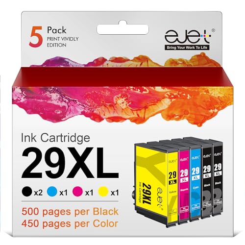 ejet 5er-Pack 29XL Druckerpatronen für Epson 29 XL 29XL Multipack Patronen für Expression Home XP-235 XP-245 XP-255 XP-332 XP-335 XP-342 XP-352 XP-345 XP-432 XP-435 XP-442 XP-445 ejet 5er-Pack 29XL Druckerpatronen für Epson 29 XL 29XL Multipack Patronen für Expression Home XP-235 XP-245 XP-255 XP-332 XP-335 XP-342 XP-352 XP-345 XP-432 XP-435 XP-442 XP-445 von ejet