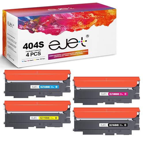 ejet CLT-P404C CLT-K404S Toner Kompatibel für Samsung CLT-404S C404S Y404S M404S für Xpress SL C480W C480FW C430W C480 C430 C480FN C48X C43X Series (Schwarz Cyan Gelb Magenta, 4er-Pack) von ejet