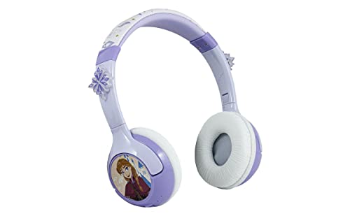eKids Frozen Kids Bluetooth-Kopfhörer, kabellose Kopfhörer mit Mikrofon, inklusive AUX-Kabel, Lautstärkereeduzierung der Lautstärke, faltbarer Kopfhörer für Schule, Zuhause oder Reisen von ekids