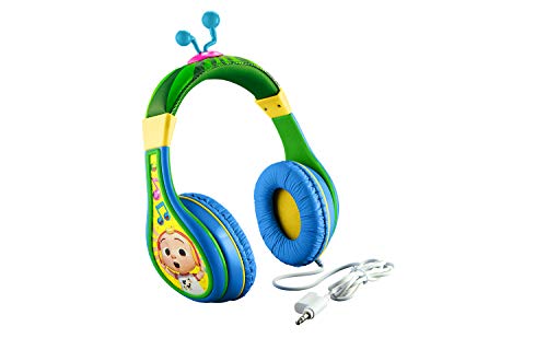ekids Cocomelon Kopfhörer für Kinder, mit Share-Port und Lautstärkeregler, Verstellbarer Kopfbügel und weiche Ohrpolster, Schule, Zuhause oder auf Reisen von ekids