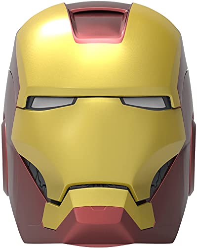 ekids Vi-B72IM Marvel Iron Man Helm Bluetooth Wireless Lautsprecher mit leuchtenden Augen tragbar Gold/rot von ekids