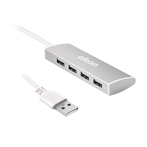 Ekon HUB multiporta, 4 Porte USB-A 2.0, cavo USB-A, per PC, Laptop, Mouse, cavi di ricarica, tastiere, chiavette USB von ekon