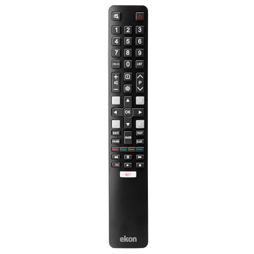 Ekon Universal-Fernbedienung für TV und Smart TV TCL, Ersatzfernbedienung mit intuitiver Steuerung, Tastenkombinationen für Apps und Streaming-Dienste, ohne Installation sofort einsatzbereit Ekon Universal-Fernbedienung für TV und Smart TV TCL, Ersatzfernbedienung mit intuitiver Steuerung, Tastenkombinationen für Apps und Streaming-Dienste, ohne Installation sofort einsatzbereit von ekon