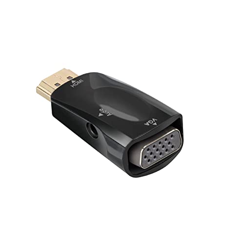 ekon HDMI Adapter VGA, Buchse, HDMI-Stecker, VGA-Buchse, Videoadapter für PC, TV, Smart TV, Laptop, Monitor von ekon