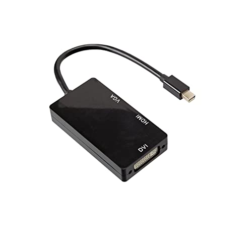 ekon HUB Multiport-Adapter, DVI-VGA-HDMI-Anschlüsse, DisplayPort-Kabel, für PC, Laptop, Projektor, TV, 4K Auflösung von ekon