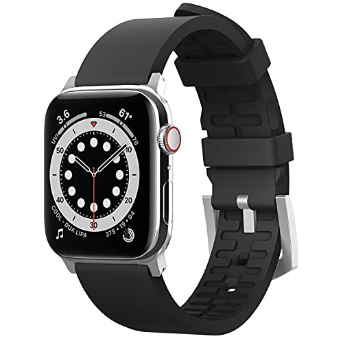 elago Apple Watch Sportarmband Kompatibel mit Apple Watch 9/8/SE2/7/SE/6/5/4 und Ultra 2/Ultra [38/40/41/42/44/45/49mm], Smartwatch Ersatz Armband (Schwarz) von elago