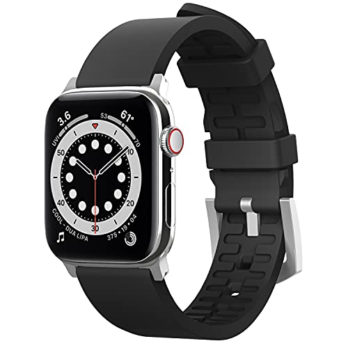 elago Apple Watch Sportarmband Kompatibel mit Apple Watch 10/9/8/SE2/7/SE/6/5/4 und Ultra 2/Ultra [38/40/41/42/44/45/46/49mm], Smartwatch Ersatz Armband (Schwarz) von elago