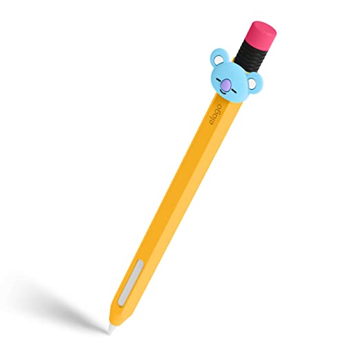 elago BT21 Classic Pencil Hülle Kompatibel mit Apple Pencil 2. Generation, Strapazierfähige Silikon, Schutzhalterung, Kompatibel mit magnetischer Aufladung und Double Tap [Offizielle Ware] (KOYA) von elago