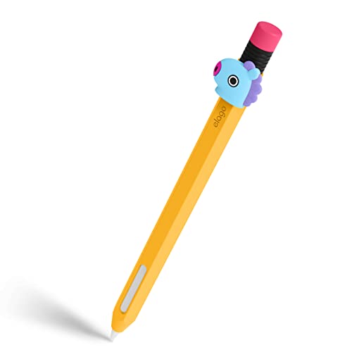 elago BT21 Classic Pencil Hülle Kompatibel mit Apple Pencil 2. Generation, Strapazierfähige Silikon, Schutzhalterung, Kompatibel mit magnetischer Aufladung und Double Tap [Offizielle Ware] (MANG) von elago