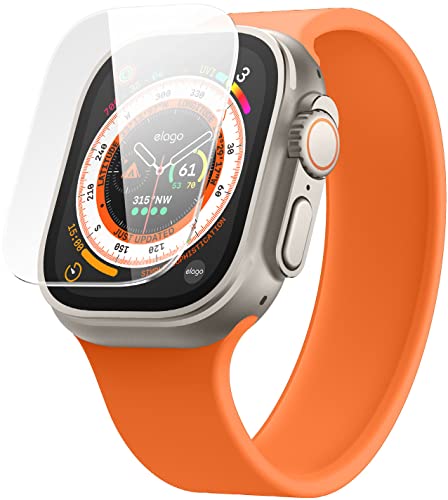 elago Displayschutzfolie Kompatibel mit Apple Watch Ultra 2 & 1, 49mm, 4-Schicht-Struktur Gehärtetes Glas Displayschutzfolie, Klar, Anti-Kratzer, Touch Sensitive von elago