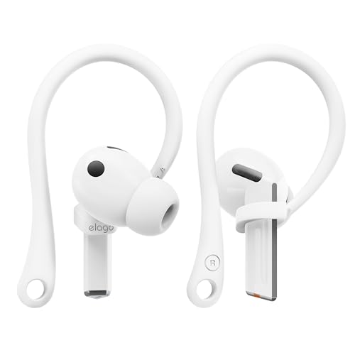 elago EarHooks Ohrbügel Kompatibel mit Samsung Galaxy Buds 3 & Galaxy Buds 3 Pro - Ohrhörer-Zubehör, rutschfest, Ergonomisches Design, Bequeme Passform (Weiß) von elago