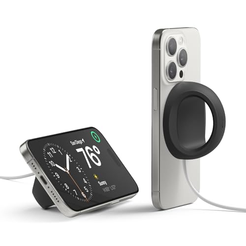 elago Griff Ständer Kompatibel mit MagSafe Ladegerät, Silikon Griff Ständer Kompatibel mit iPhone 16, 15, 14, 13, 12 Serie [Ladekabel Nicht im Lieferumfang enthalten] (Schwarz) von elago