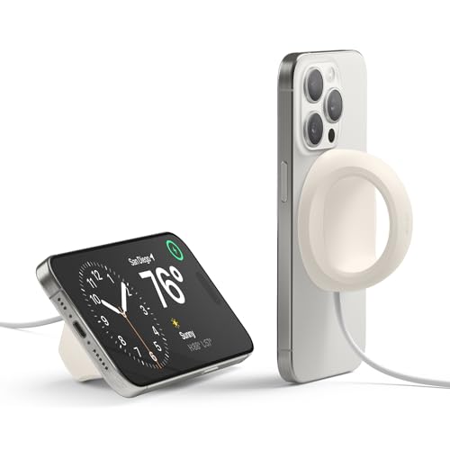 elago Griff Ständer Kompatibel mit MagSafe Ladegerät, Silikon Griff Ständer Kompatibel mit iPhone 16, 15, 14, 13, 12 Serie [Ladekabel Nicht im Lieferumfang enthalten] (Taupe) von elago