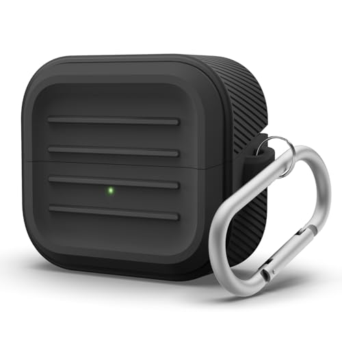elago Kompatibel mit Samsung Galaxy Buds 3 Hülle & Galaxy Buds 3 Pro Hülle, Armor Hülle mit Karabiner, Vollständiger Schutz, Drahtloses Laden, Kopfhörer-Zubehör, für Männer, für Frauen (Schwarz) elago Kompatibel mit Samsung Galaxy Buds 3 Hülle & Galaxy Buds 3 Pro Hülle, Armor Hülle mit Karabiner, Vollständiger Schutz, Drahtloses Laden, Kopfhörer-Zubehör, für Männer, für Frauen (Schwarz) von elago