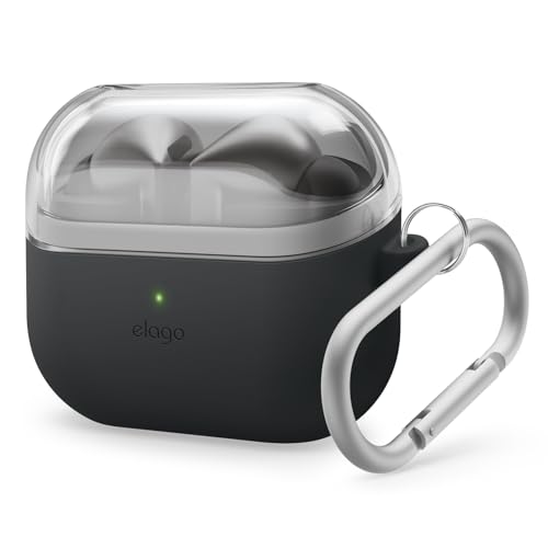 elago Kompatibel mit Samsung Galaxy Buds 3 Hülle & Galaxy Buds 3 Pro Hülle, Duo-hülle mit Karabiner, Premium Silikon + TPU hülle, Drahtloses Laden, Kopfhörer-Zubehör, für Männer, für Frauen (Schwarz) elago Kompatibel mit Samsung Galaxy Buds 3 Hülle & Galaxy Buds 3 Pro Hülle, Duo-hülle mit Karabiner, Premium Silikon + TPU hülle, Drahtloses Laden, Kopfhörer-Zubehör, für Männer, für Frauen (Schwarz) von elago