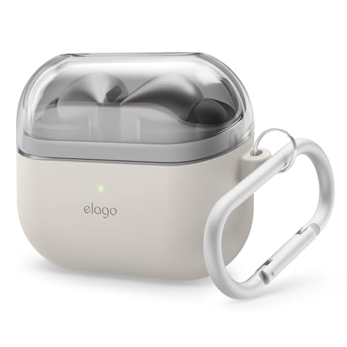 elago Kompatibel mit Samsung Galaxy Buds 3 Hülle & Galaxy Buds 3 Pro Hülle, Duo-hülle mit Karabiner, Premium Silikon + TPU hülle, Drahtloses Laden, Kopfhörer-Zubehör, für Männer, für Frauen (Taupe) elago Kompatibel mit Samsung Galaxy Buds 3 Hülle & Galaxy Buds 3 Pro Hülle, Duo-hülle mit Karabiner, Premium Silikon + TPU hülle, Drahtloses Laden, Kopfhörer-Zubehör, für Männer, für Frauen (Taupe) von elago