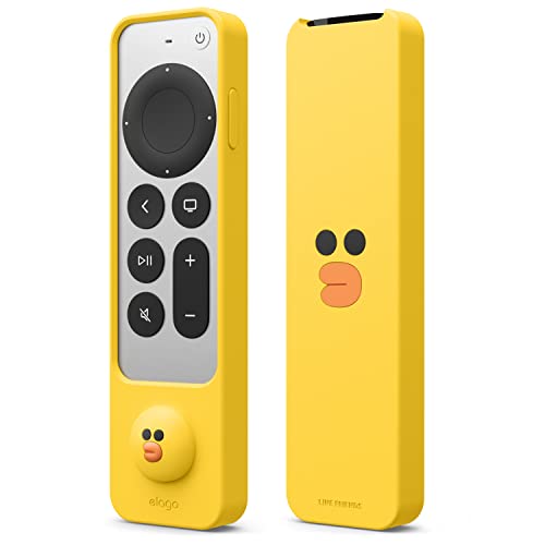 elago | LINE Friends Slim hülle Case Kompatibel mit Apple TV 4K Siri Remote 3. Generation (2022) und 2. Generation (2021) von elago