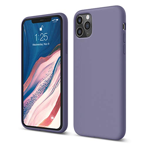 elago Liquid Silicone Case Kompatibel mit iPhone 11 Pro Max Hülle (6,5"), Silikon Handyhülle, Rundumschutz : 3-Layer Schutzhülle (Lavendelgrau) von elago