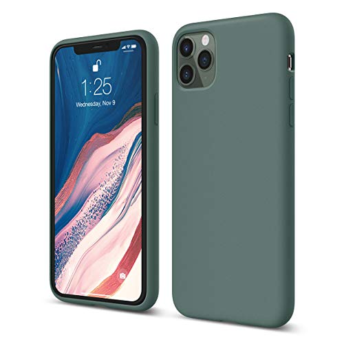 elago Liquid Silicone Case Kompatibel mit iPhone 11 Pro Max Hülle (6,5"), Silikon Handyhülle, Rundumschutz : 3-Layer Schutzhülle (Nachtgrün) von elago