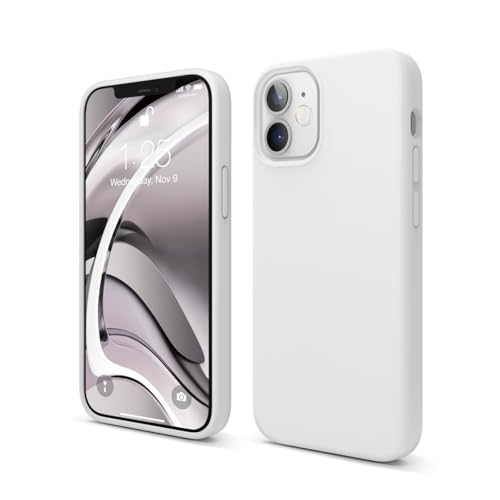 elago Liquid Silicone Case Kompatibel mit iPhone 12 Mini Hülle (5,4"), Hochwertiges Silikon, Rundumschutz Handyhülle : 3-Layer Struktur Schutzhülle (Weiß) von elago