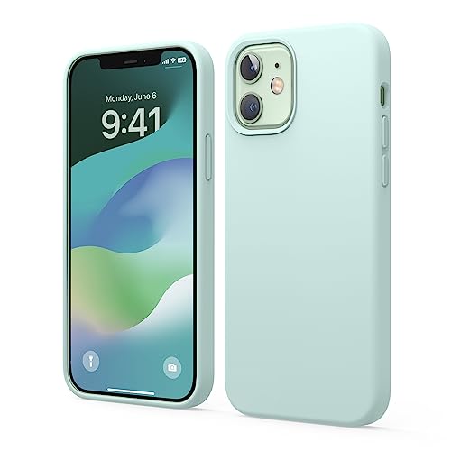 elago Liquid Silicone Case Kompatibel mit iPhone 12 & Pro Hülle (6,1"), Hochwertiges Silikon, Rundumschutz Handyhülle : 3-Layer Struktur Schutzhülle (Grün) von elago