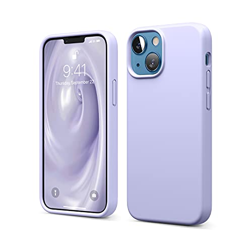 elago Liquid Silicone Case Kompatibel mit iPhone 13 Mini Hülle (5,4"), Hochwertiges Silikon, Rundumschutz Handyhülle : 3-Layer Struktur Schutzhülle, Kratzfestes Weiches Mikrofaserfutter (Violett) von elago