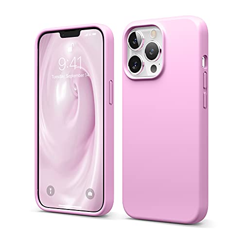 elago Liquid Silicone Case Kompatibel mit iPhone 13 Pro Hülle (6,1"), Hochwertiges Silikon, Rundumschutz Handyhülle : 3-Layer Struktur Schutzhülle, Kratzfestes Weiches Mikrofaserfutter (Heiße Rosa) von elago