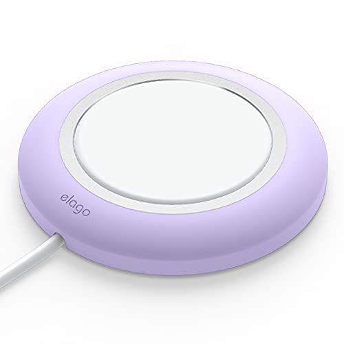 elago MS Ladepad Kompatibel mit MagSafe Ladegerät - Kompatibel mit iPhone 15, 14, 13, 12 Serie und Anderen kabellos ladenden Handys Kompatibel mit AirPods Pro 2, 1 Kompatibel mit AirPods 3 (Lavendel) von elago