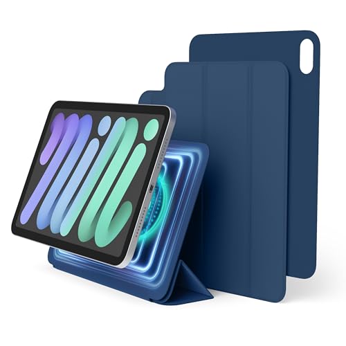 elago Magnetische Folio Hülle Kompatibel mit iPad Mini 8.3 Zoll 6. Generation - Rückwand kann an Metallmaterialien befestigt Werden, Kompatibel mit Apple Pencil und elago's Pencil Case (Blau) von elago