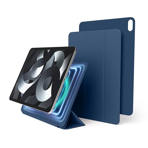 elago Magnetische Folio Hülle für iPad Air 10.9" 5., 4. Gen - Rückwand kann an Metallmaterialien befestigt Werden, Kompatibel mit Apple Pencil und elago's Pencil Case, Schlankes Design (Blau) von elago