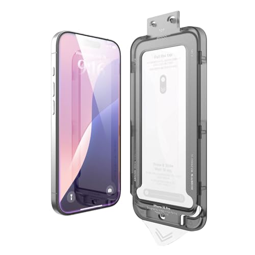 elago Panzerglas+ Displayschutzfolie Kompatibel mit iPhone 16 Pro 6,3 Zoll Schutzfolie, 9H Oberflächenhärte, Anti-Fingerabdruck, Bruchsicher, Kratzschutz, kristallklare Klarheit, Blasenfrei elago Panzerglas+ Displayschutzfolie Kompatibel mit iPhone 16 Pro 6,3 Zoll Schutzfolie, 9H Oberflächenhärte, Anti-Fingerabdruck, Bruchsicher, Kratzschutz, kristallklare Klarheit, Blasenfrei von elago