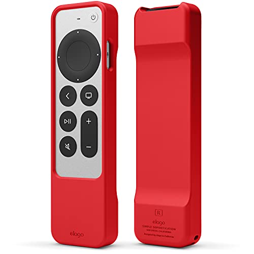 elago R1 Hülle kompatibel mit Apple TV 4K Siri Remote 3. Generation (2022) und 2. Generation (2021) - Magnet Technologie (Rot) von elago