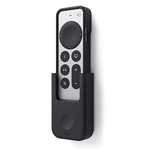 elago Remote Holder Mount Fernbedienungshalter Kompatibel mit Apple TV 4K Siri Remote 3. Generation (2022) und 2. Generation (2021) (Schwarz) von elago